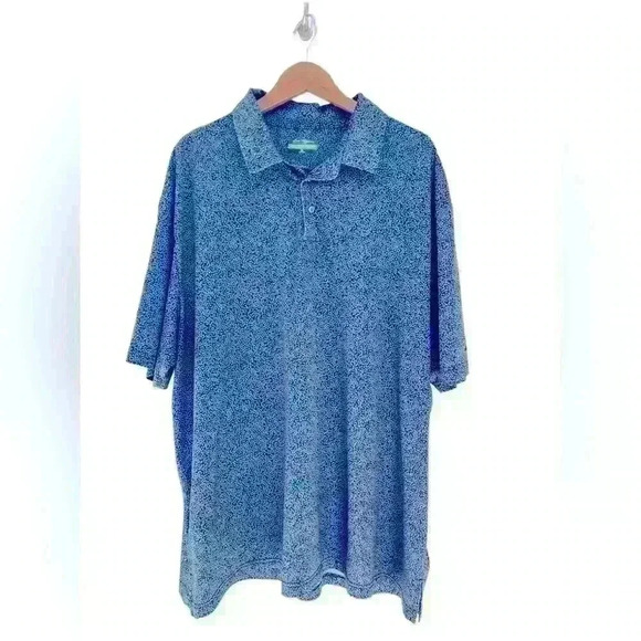 Ben Hogan Performance Men’s  Golf Shirt Blue Print Size 3XL - Picture 5 of 5